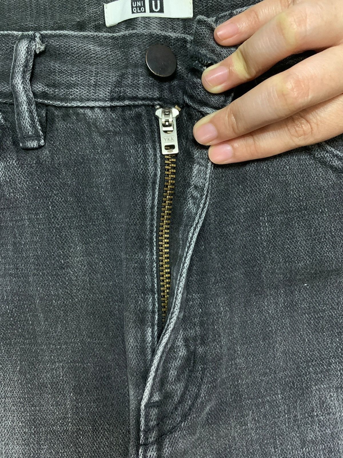 Lemaire × Uniqlo Vintage Uniqlo U Lemaire Black Faded Distressed Jeans 31x29 Size US 31 - 3 Thumbnail