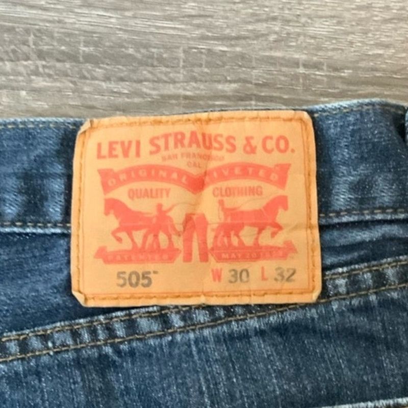 Levi's Levi Strauss & Co 505™ Regular Fit Stretch Mens Jeans 30x32 Size US 30 / EU 46 - 3 Thumbnail