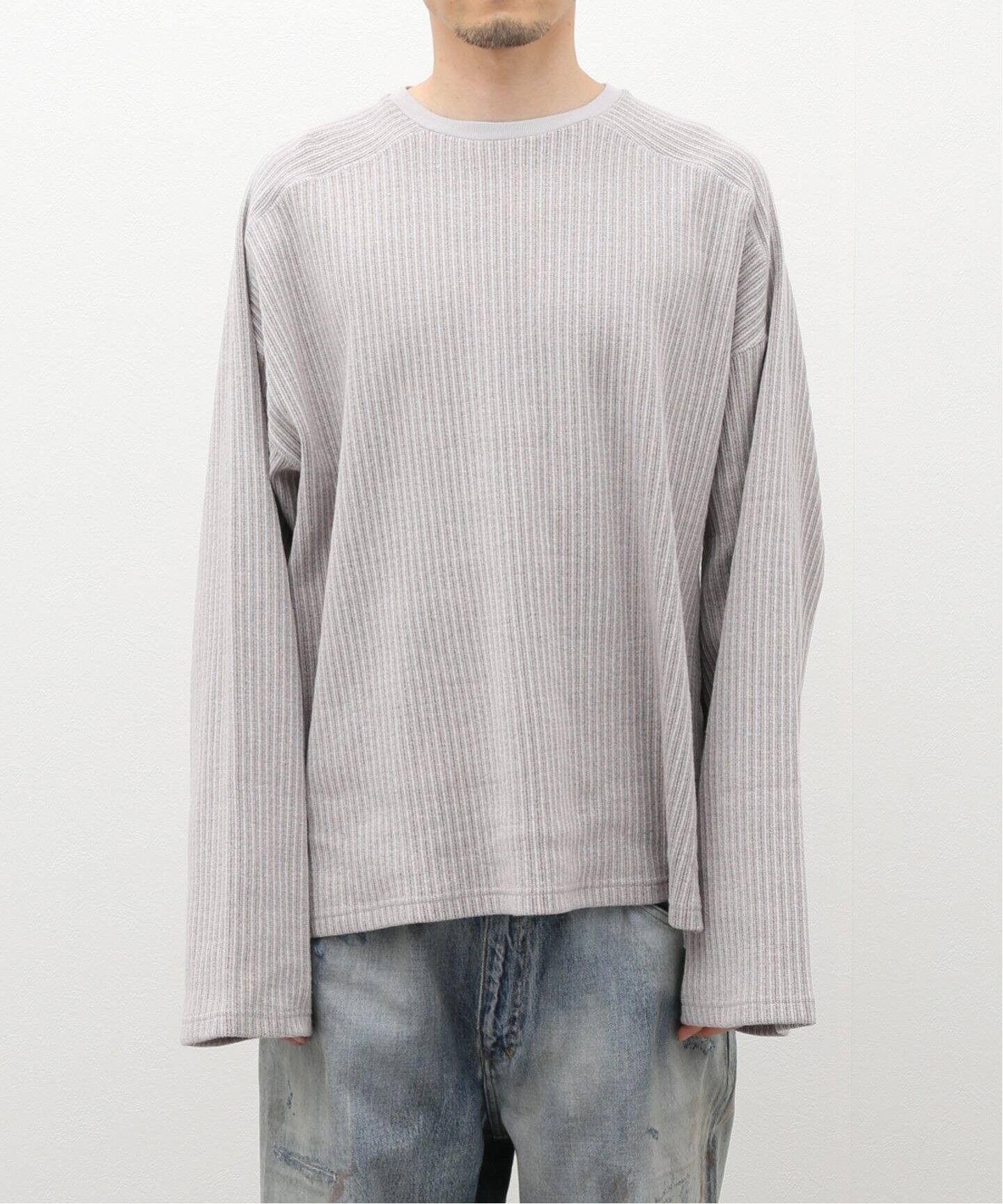 ANCELLM OVER RIB LS T-SHIRT(GRAY)