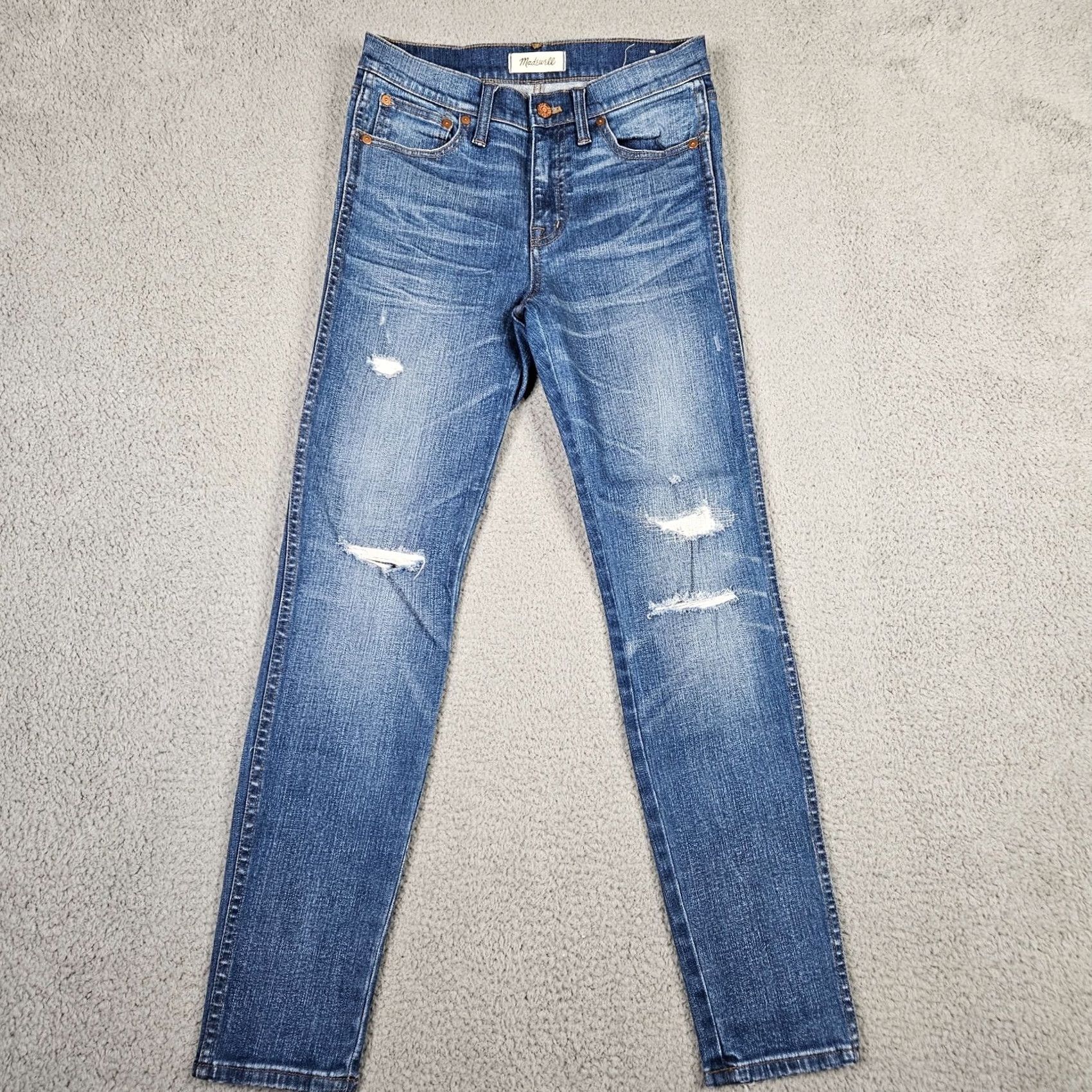 Madewell Madewell Jeans Skinny 9" High Riser Blue 27 Women Regular Size XS? Size 27" / US 4 / IT 40 - 2 Thumbnail