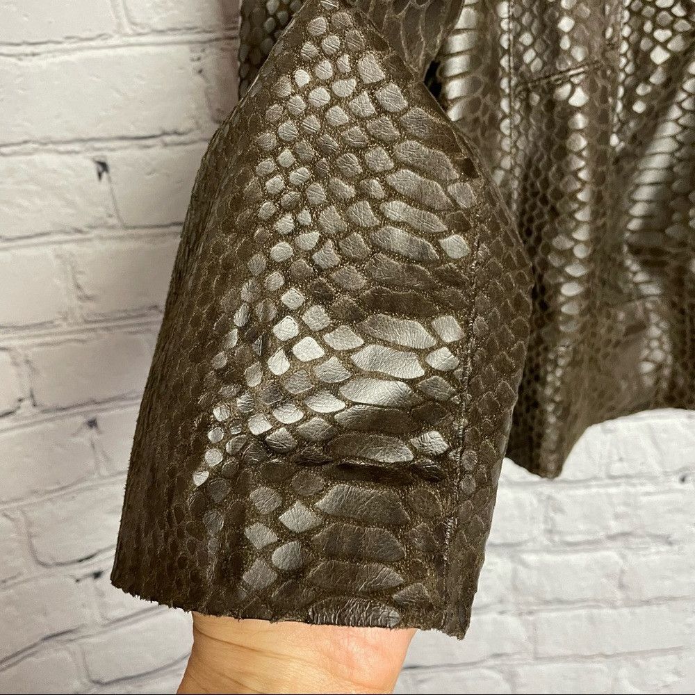 Other Dana Buchman Brown Snake Print Jacket Size 2X Size XXL / US 16-18 / IT 52-54 - 9 Thumbnail