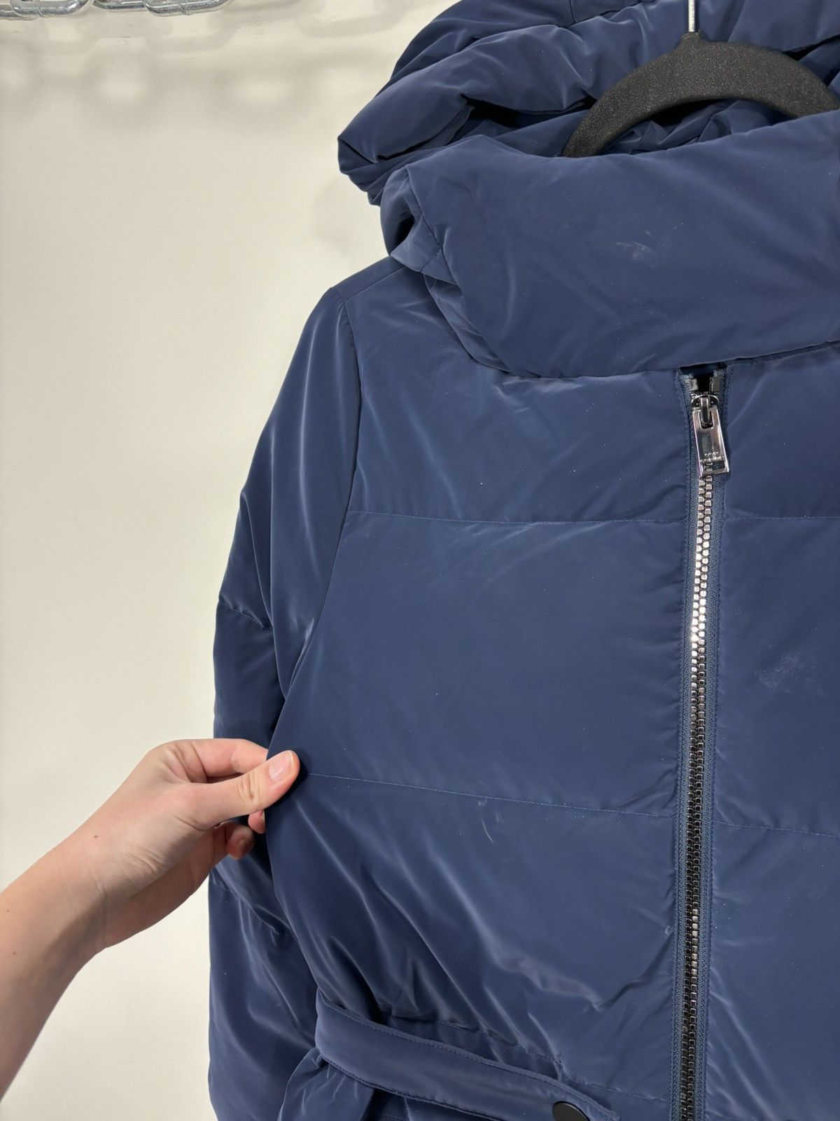 Cop Copine Cop Copine Women’s NWT Poutou Blue Hooded Down Puffer Jacket Size M / US 6-8 / IT 42-44 - 7 Thumbnail