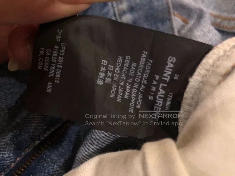 Saint Laurent Paris Saint Laurent Blue Knee-Ripped Jeans. Size US 30 / EU 46 - 6 Thumbnail