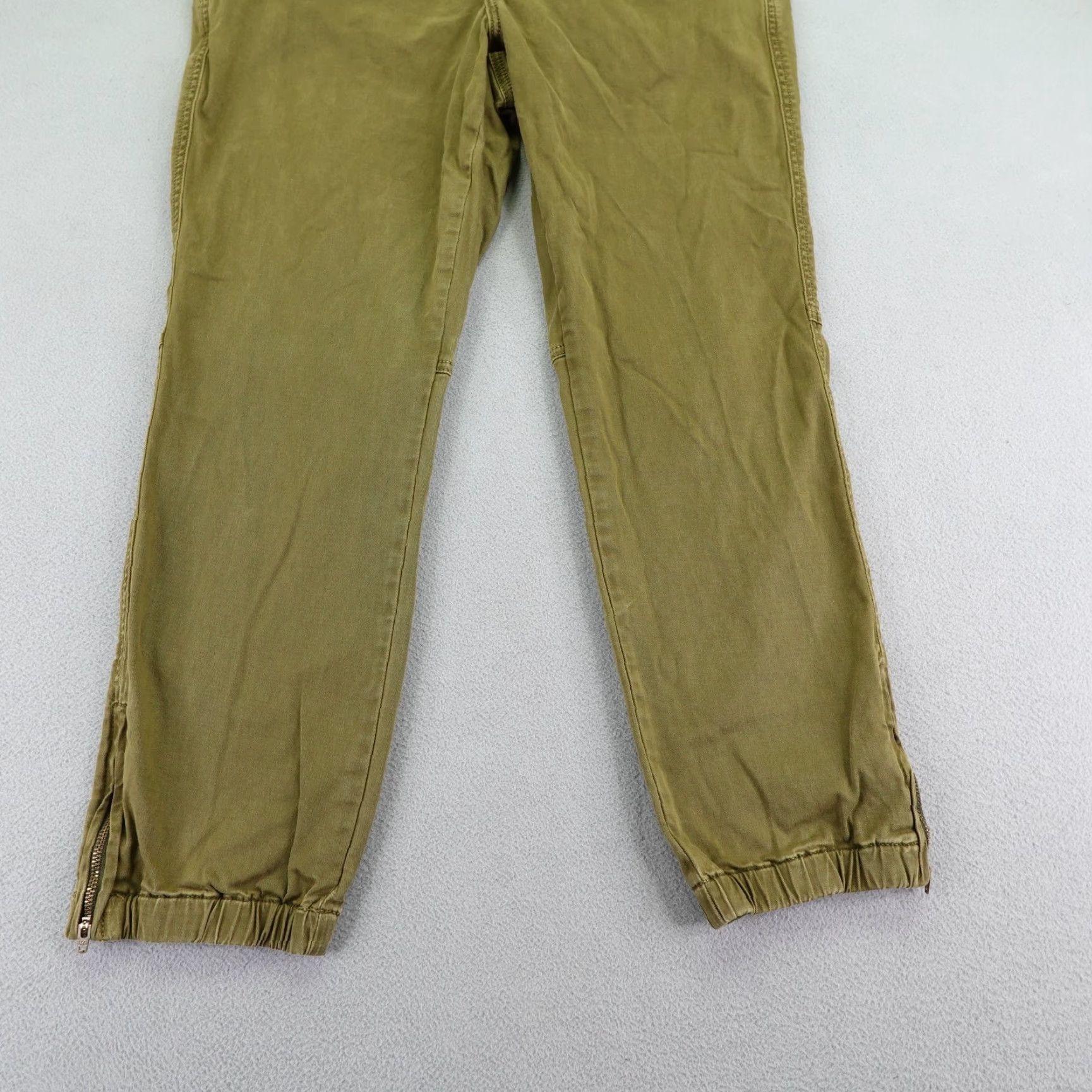 Anthropologie Anthropologie Pants Women 31 Brown Chino Tapered Ankle Zip Twill Relaxed Fit Bohemian Womens Size 34" / US 12 / IT 48 - 3 Thumbnail