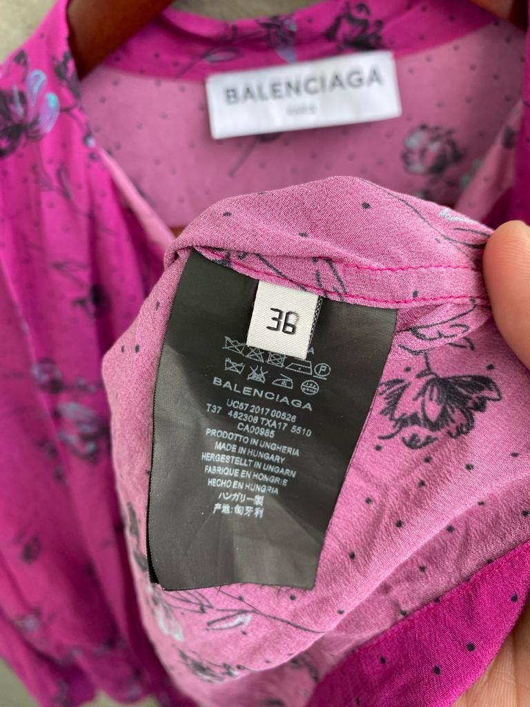 Balenciaga 2018 Floral Silk Blouse Size XS / US 0-2 / IT 36-38 - 8 Thumbnail