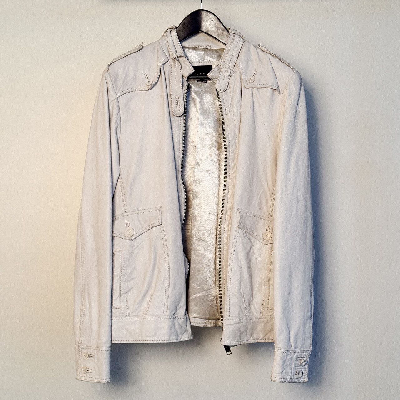 Other Politix vintage white leather jacket Size US XXL / EU 58 / 5 - 3 Thumbnail