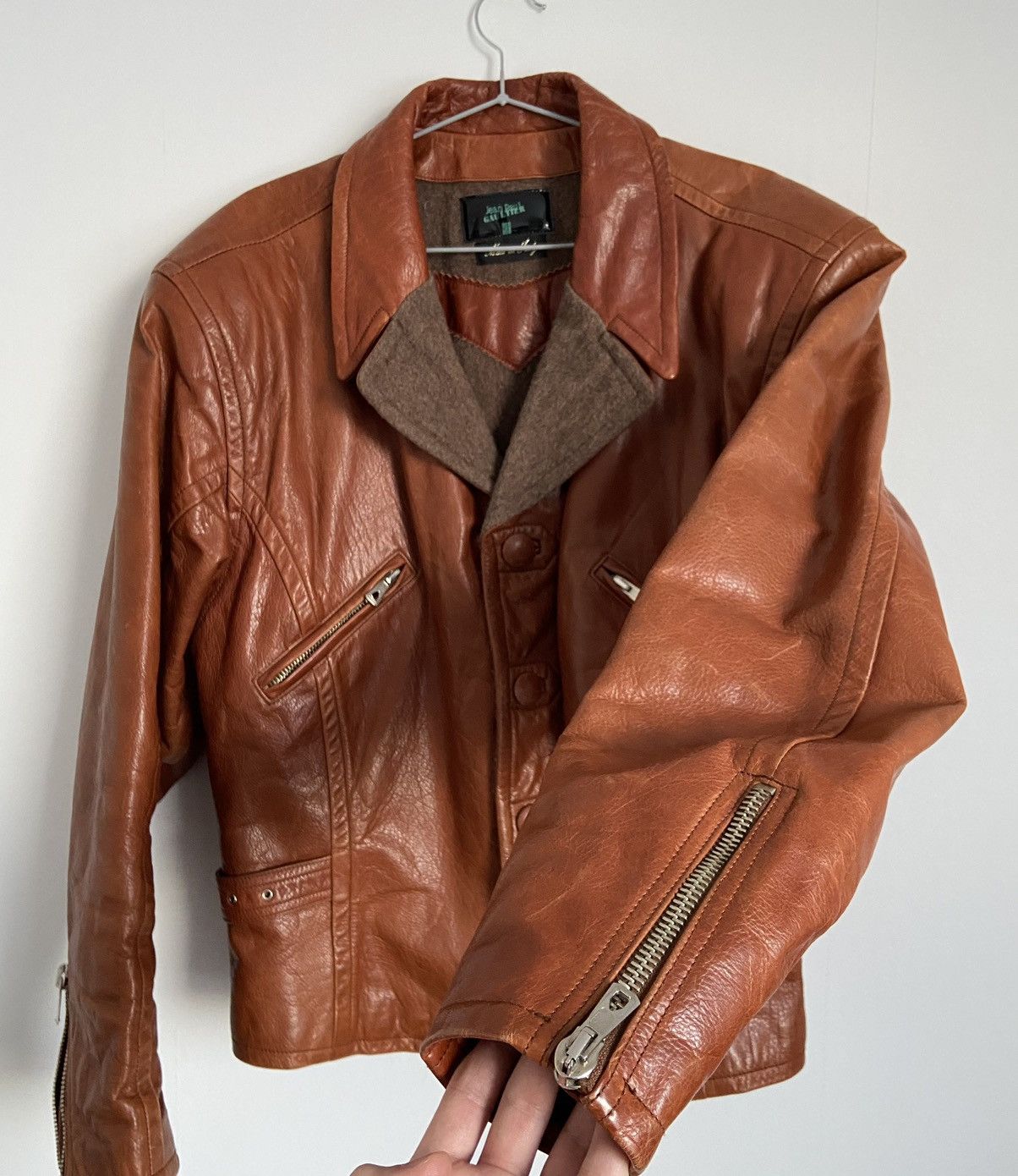Jean Paul Gaultier × Vintage ULTRA RARE Jean paul gaultier 80s vintage leather jacket Size US L / EU 52-54 / 3 - 3 Thumbnail