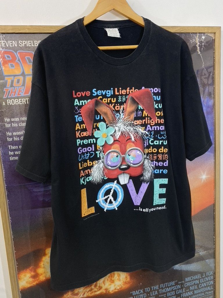Vintage 1992 Vintage Magic Roundabout Dylan Rabbit Love Tee Size US XL / EU 56 / 4 - 2 Thumbnail