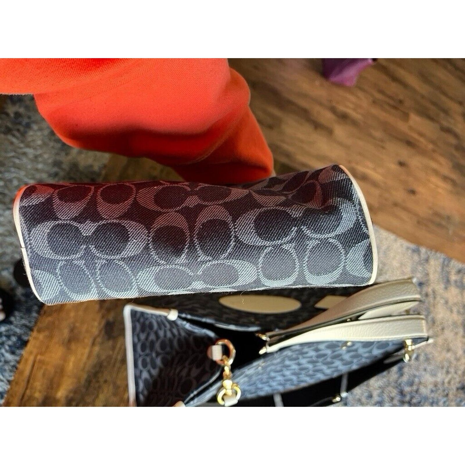 Coach Coach Dempsey 40" Tote Bag + Makeup Case in Denim Multi NWT Size ONE SIZE - 8 Thumbnail
