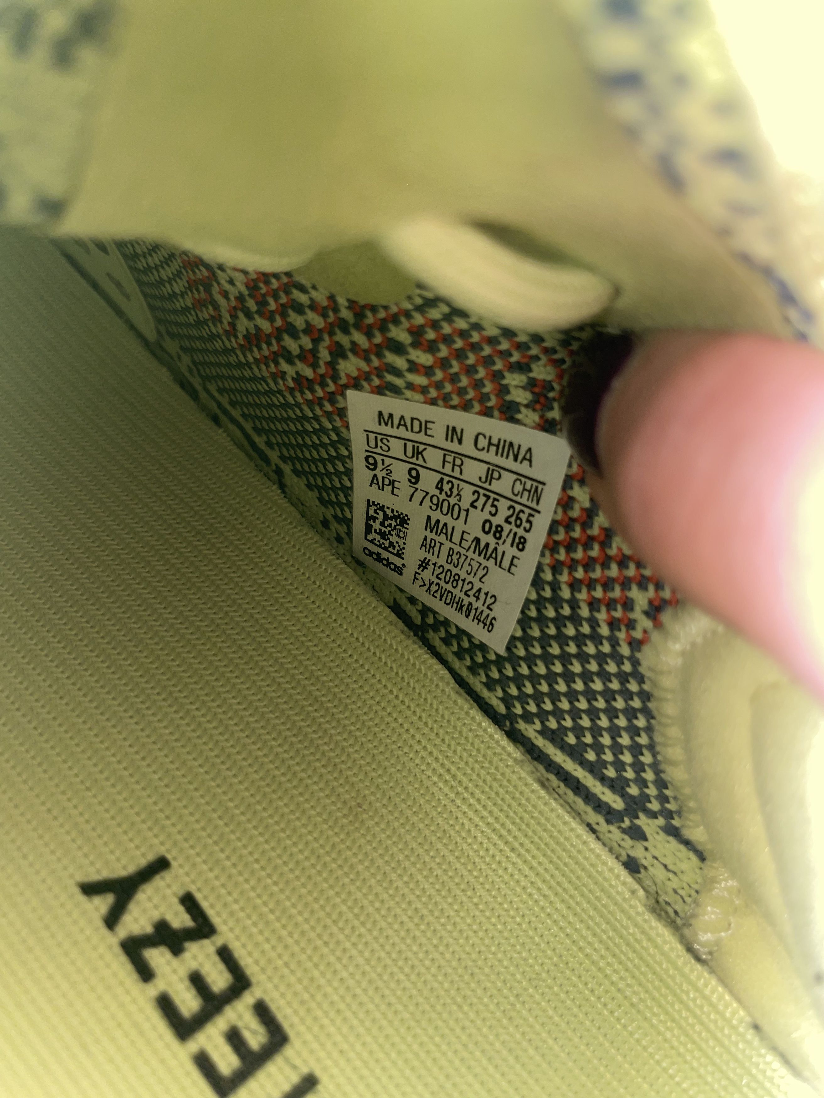 Adidas Frozen Yellow Yeezy Size US 9.5 / EU 42-43 - 3 Thumbnail