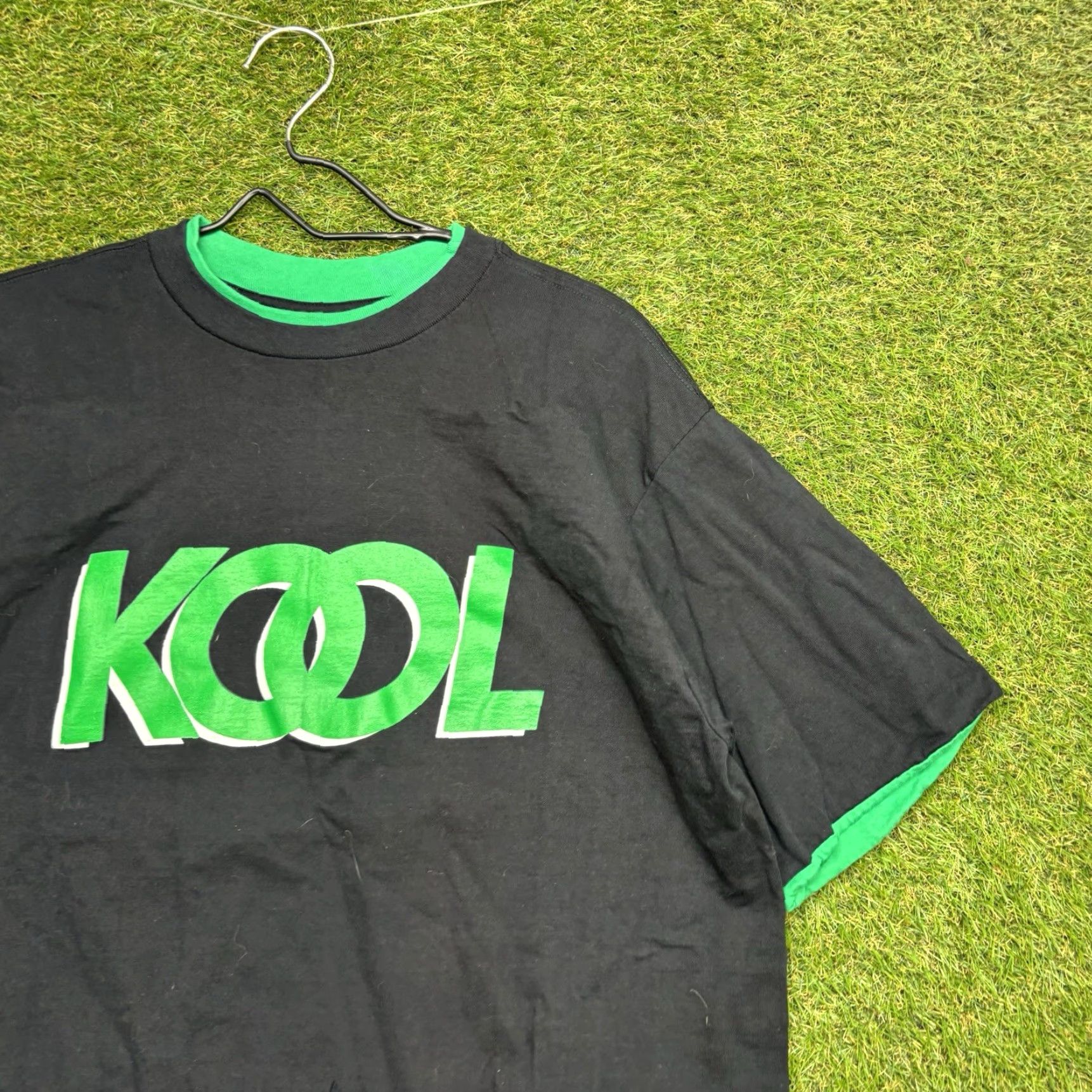 Logo 7 VINTAGE KOOL Shirt Mens L Black Logo Graphic Tee Bluegrass Tees Made USA 90s Mens Size US L / EU 52-54 / 3 - 4 Thumbnail