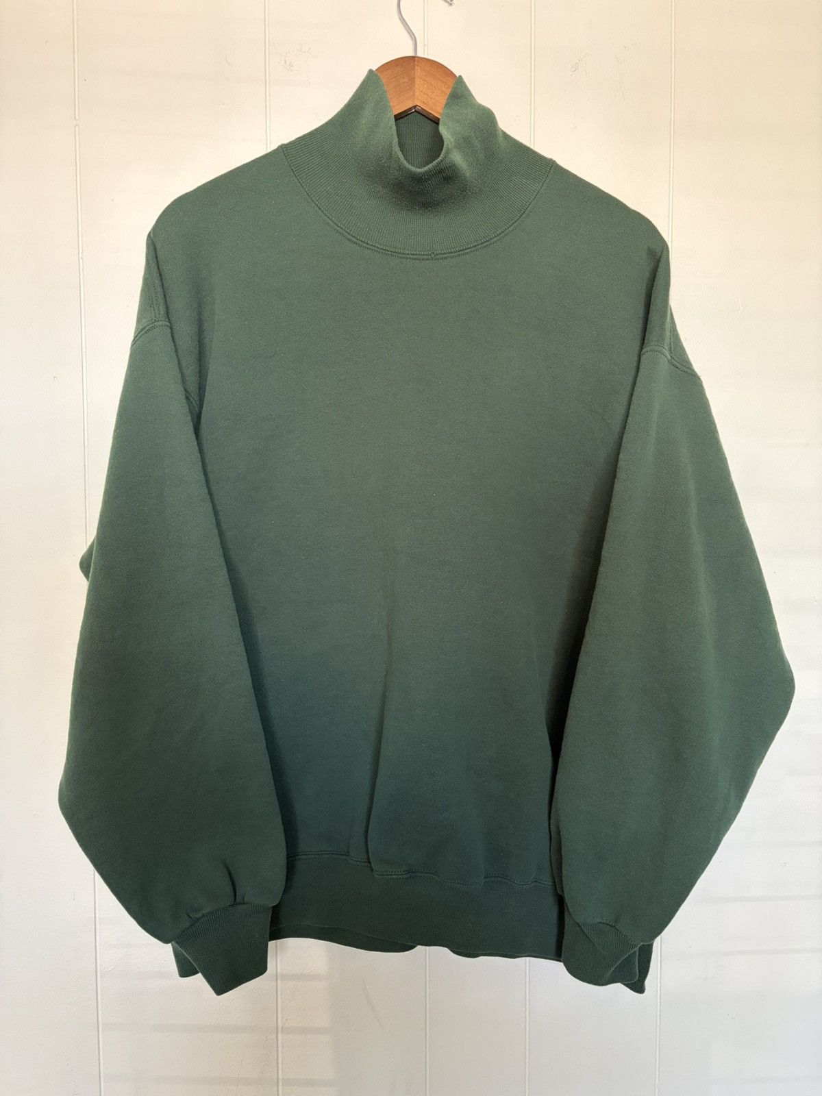 Jerzees Vintage 90s Jerzees dark green super sweats turtleneck Size US XL / EU 56 / 4 - 1 Thumbnail