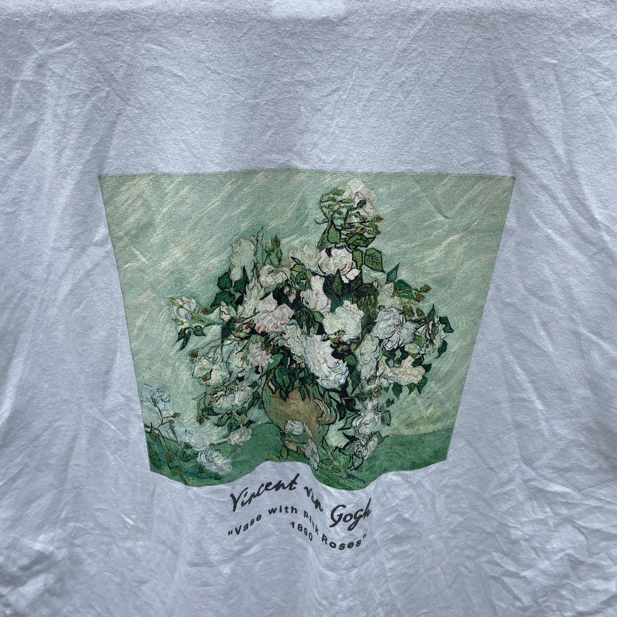 Japanese Brand × Vintage 🔥🇯🇵Repro Gallery Vincent Van Gogh Pink Roses Longsleeves Tee Size US L / EU 52-54 / 3 - 2 Thumbnail