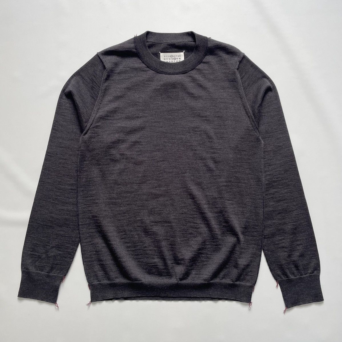 Maison Margiela A/W 23 Gray Wool Inside Out Seam Sweater Size US M / EU 48-50 / 2 - 18 Thumbnail