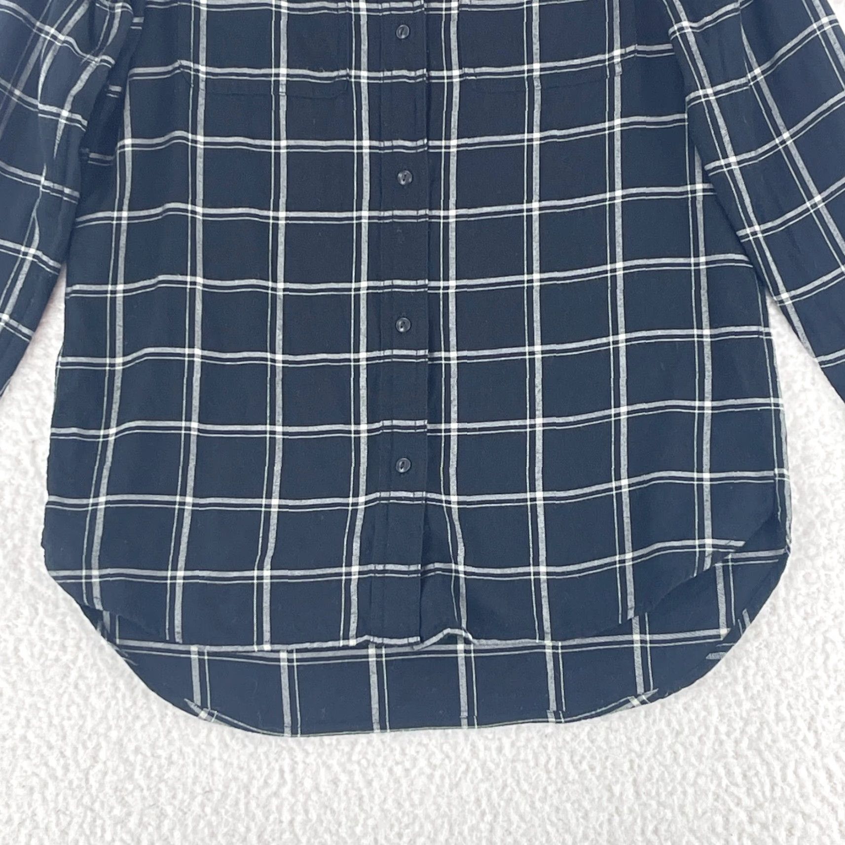 Madewell Madewell Shirt Womens XS Black Ex-Boyfriend Button-Up Long Sleeve Size XS / US 0-2 / IT 36-38 - 5 Thumbnail