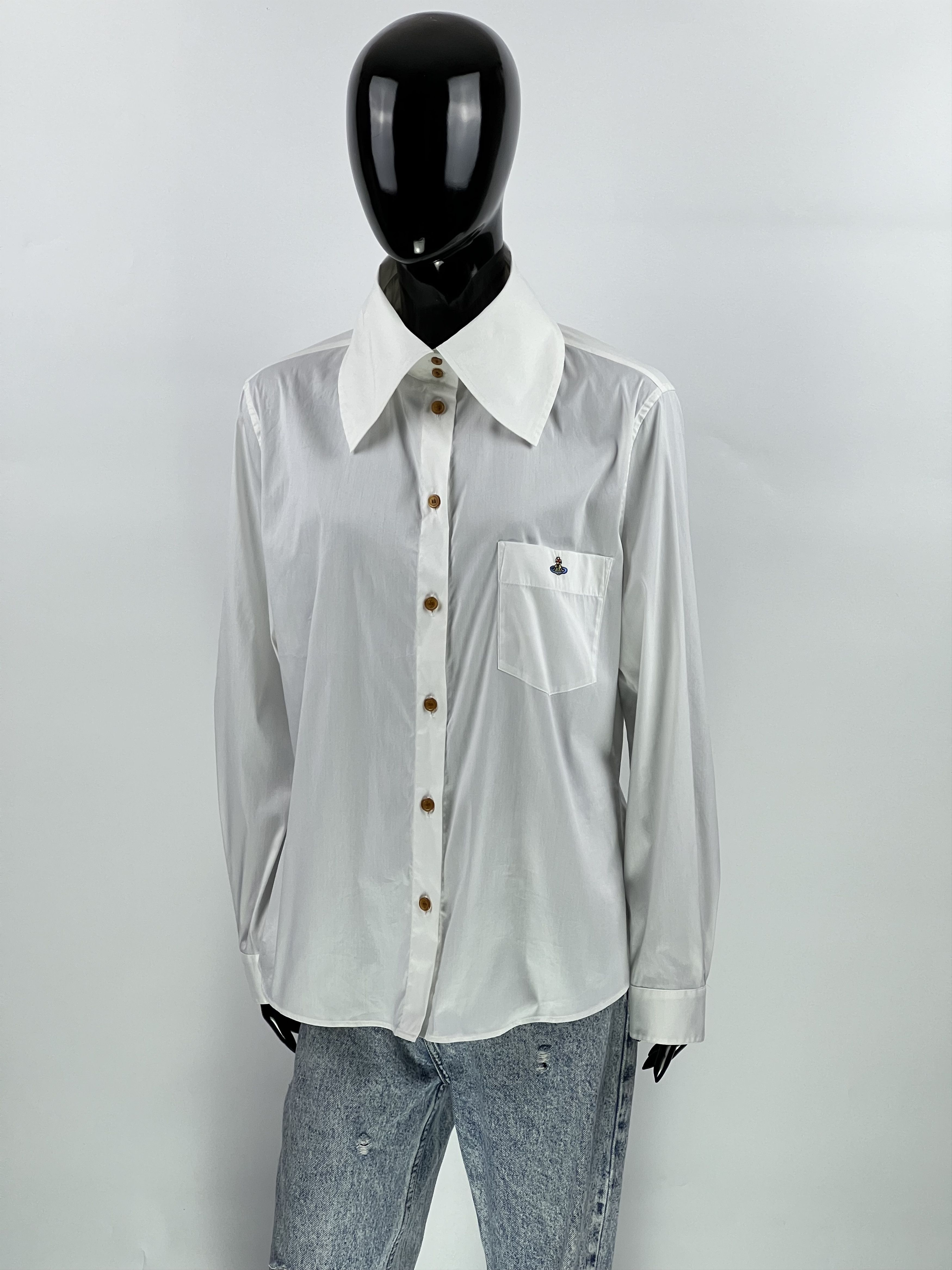Vivienne Westwood Vivienne Westwood Red Label White Long Sleeve Shirt IT42 Size M / US 6-8 / IT 42-44 - 1 Thumbnail