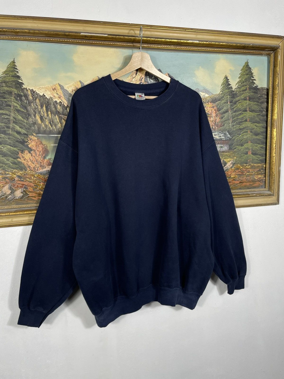 Fruit Of The Loom × Vintage vintage y2k blank oversize baggy crewneck sweatshirt skate Size US XXL / EU 58 / 5 - 3 Thumbnail