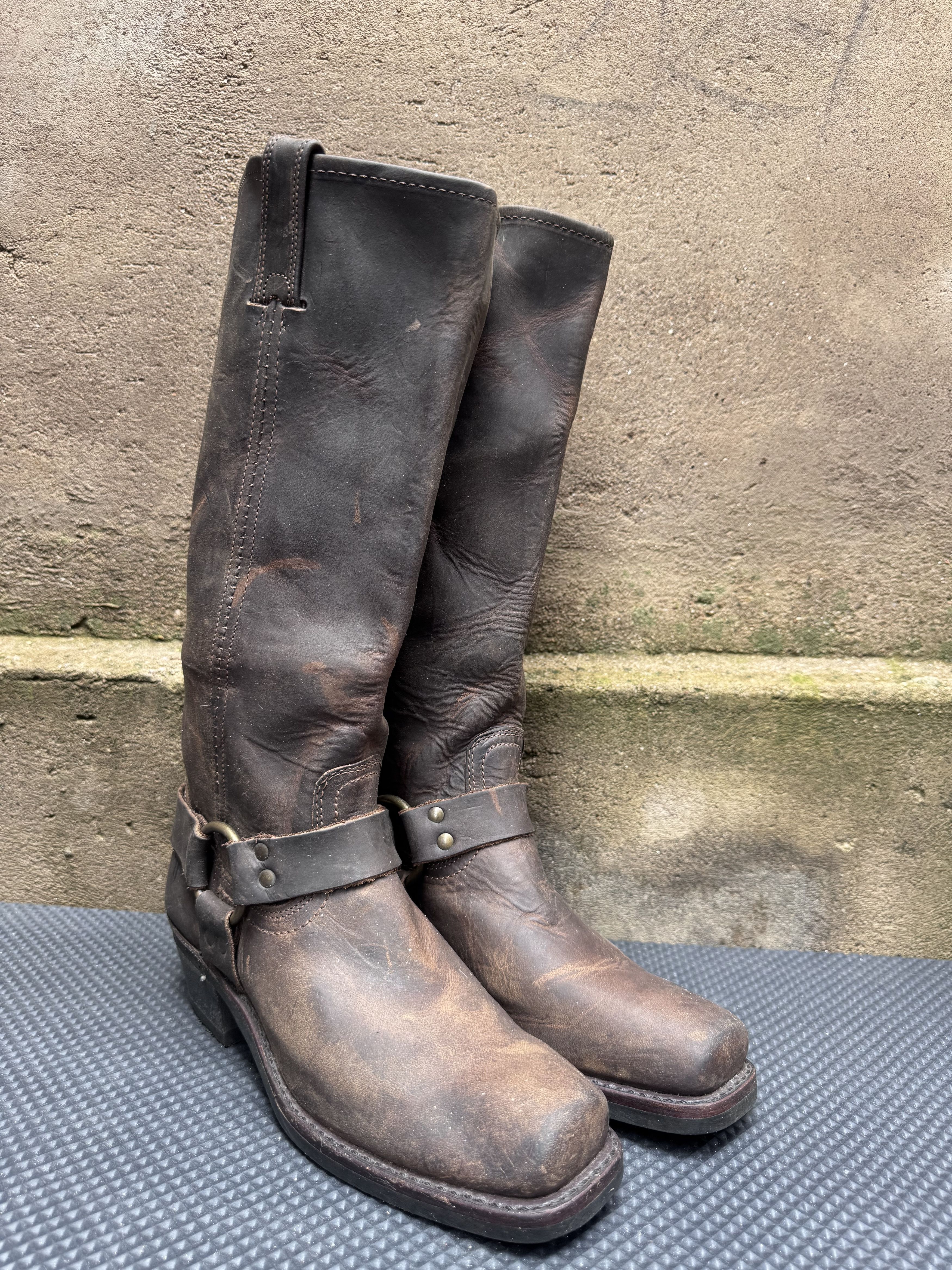 Frye FRYE Leather Tall High Pull On Western Boots Made in USA Size US 8 / IT 38 - 1 Thumbnail