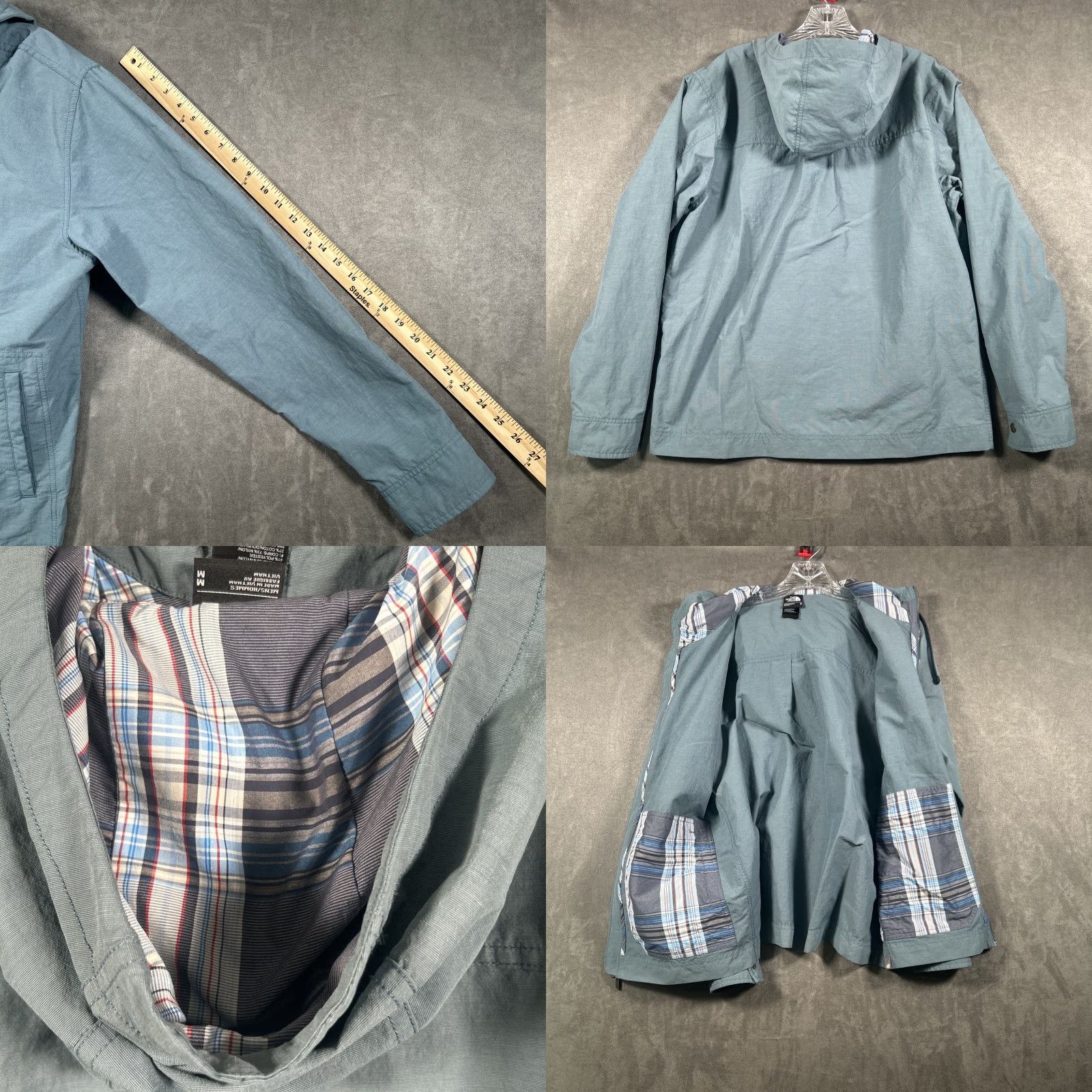The North Face The North Face Mens Jacket Hooded Full Zip Gray M Pockets Outdoor Hiking Outdoors Size US M / EU 48-50 / 2 - 8 Thumbnail