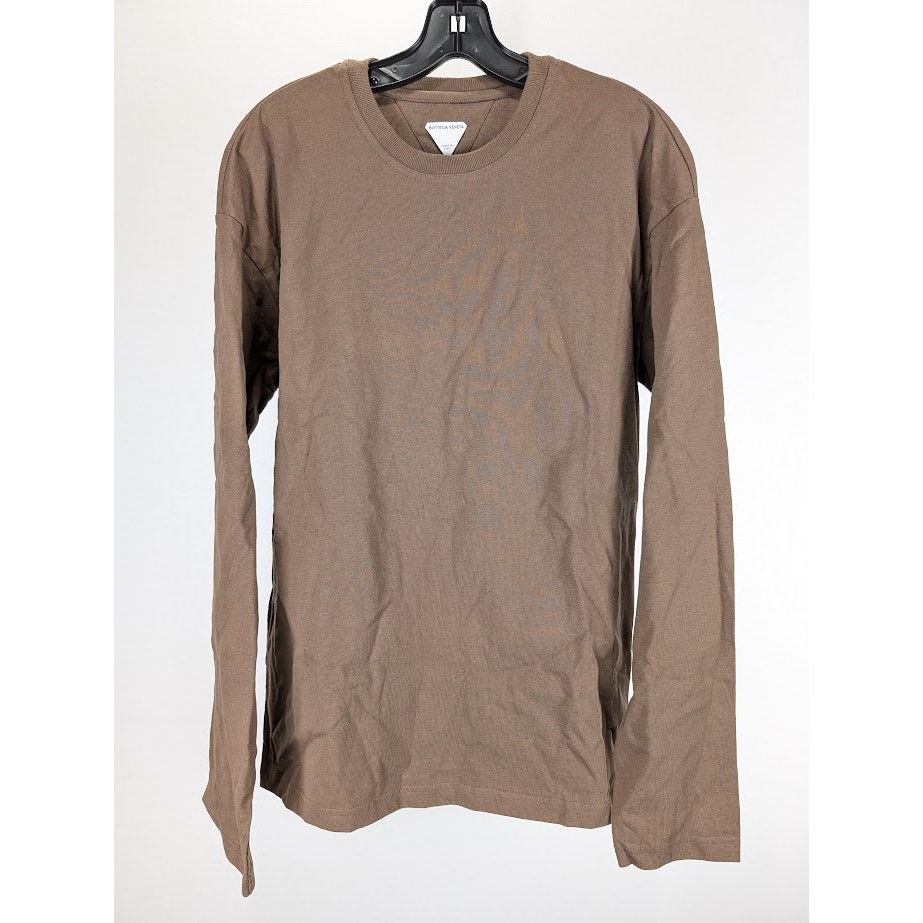 Bottega Veneta o1rshd1 Sunrise Light Cotton T-Shirt in Brown Size US L / EU 52-54 / 3 - 3 Thumbnail