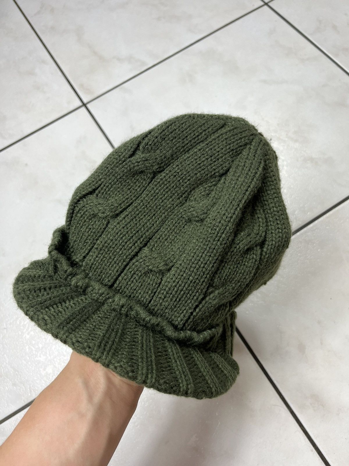 Kappa × Vintage Vintage Kappa visor radar beanie cable knit hat hip hop y2k Size ONE SIZE - 5 Thumbnail