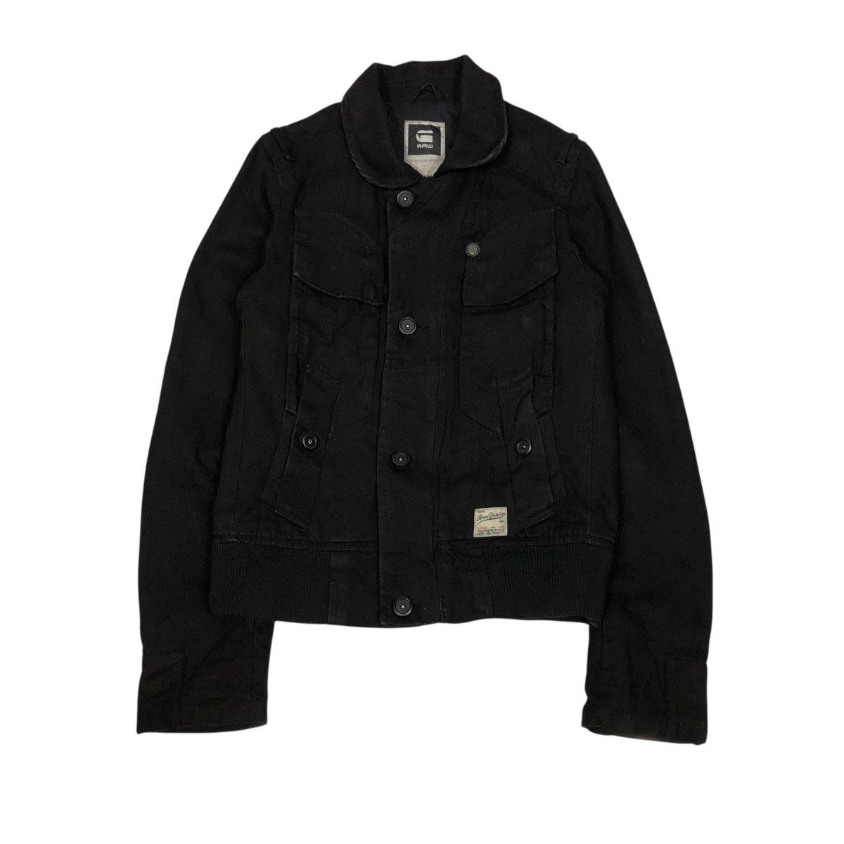 G-Star 🔥VINTAGE CROPPED BIKER JACKET G STAR RAW MULTI POCKETS Size US XS / EU 42 / 0 - 1 Thumbnail
