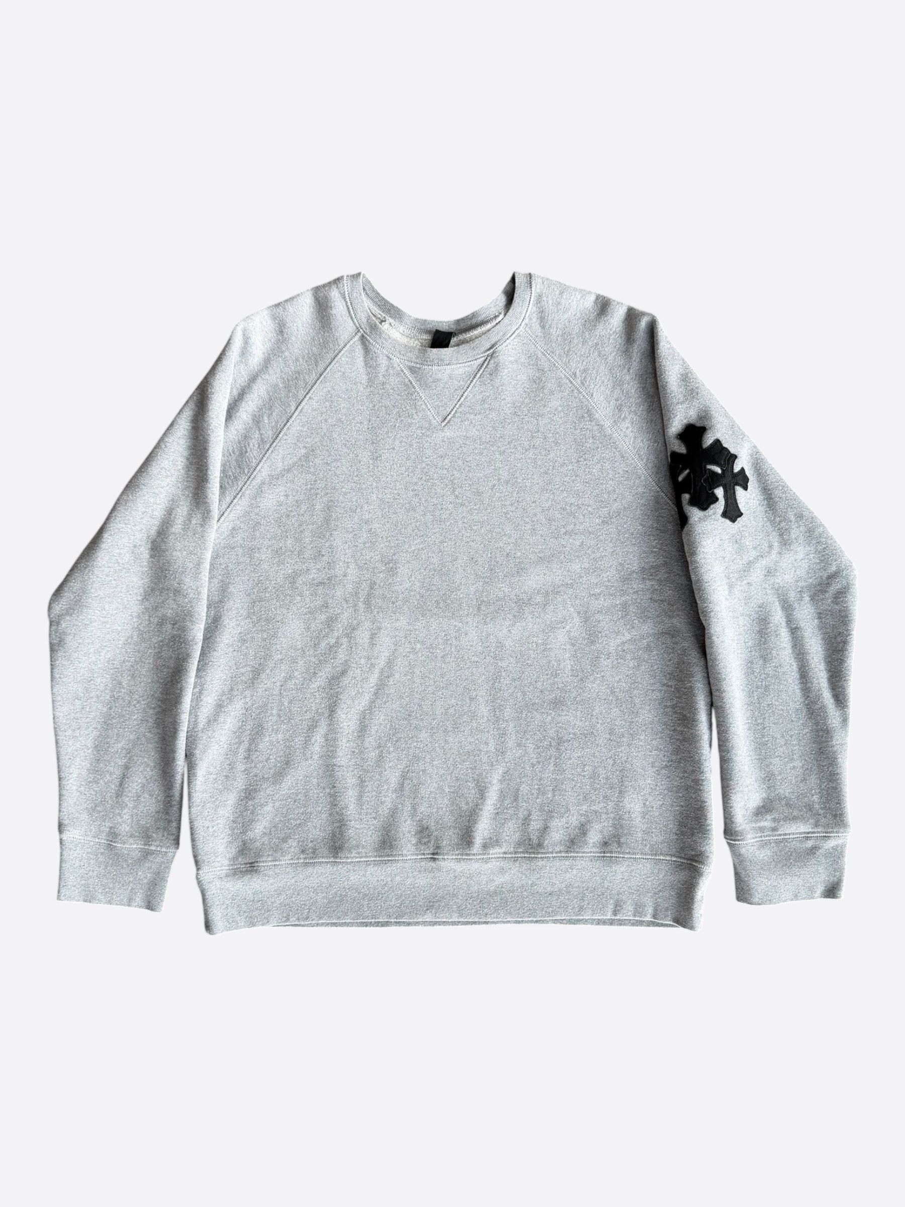 Chrome Hearts Grey & Black Triple Cross Patch Paper Jam Sweater Size US L / EU 52-54 / 3 - 1 Thumbnail