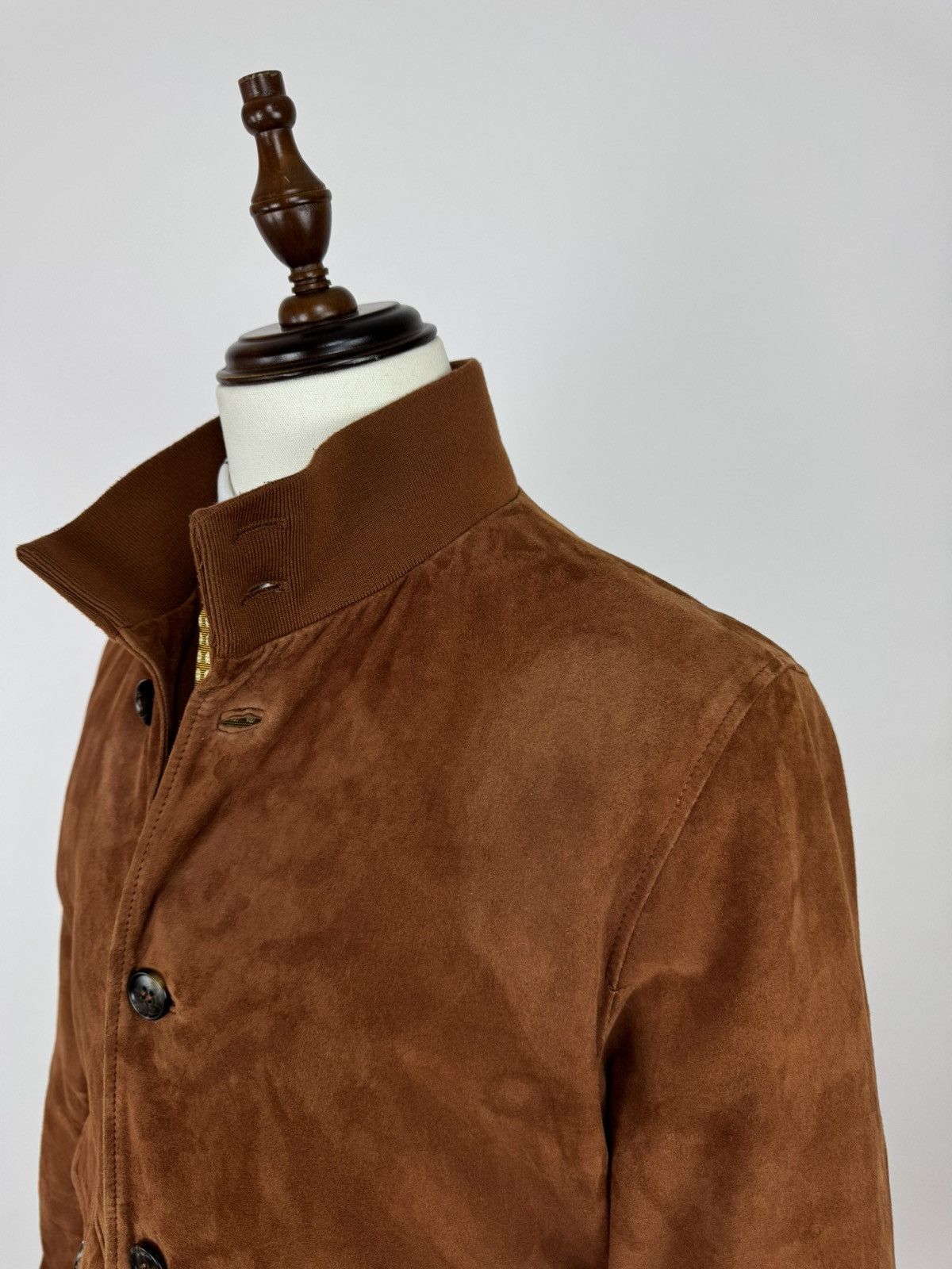 Designer × McGregor DISTINCTION MCGREGOR Suede Sports Bomber Leather Jacket Size US L / EU 52-54 / 3 - 4 Thumbnail