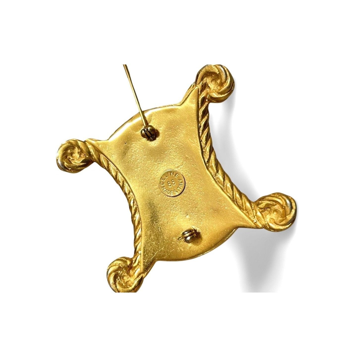 Celine Vintage Celine extra big golden triomphe brooch. Size ONE SIZE - 5 Thumbnail