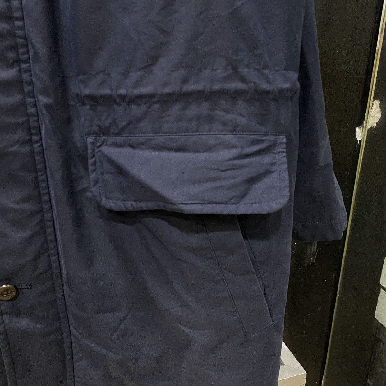 Burberry Vintage Burberrys Navy Nova Check Lining Field Coat Jacket Size US M / EU 48-50 / 2 - 6 Thumbnail