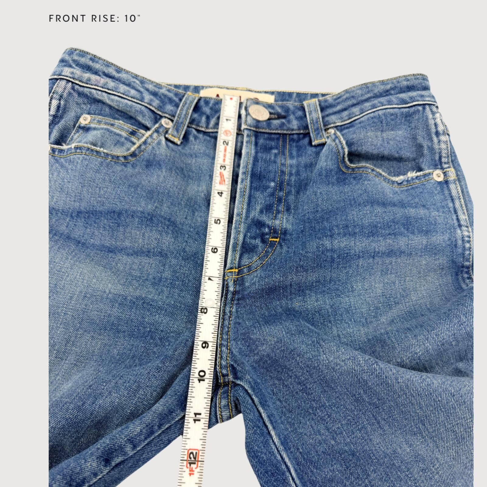 AMOMENTO AMO Babe High Rise Cigarette Jeans Raw Hem 26 Size 26" / US 2 / IT 38 - 6 Thumbnail