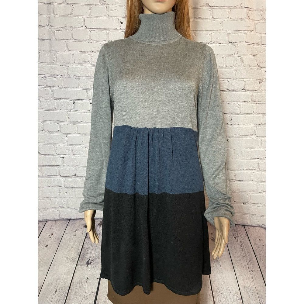 Other Camaieu Long Sleeve Turtleneck Colorblock Knit Tunic Mini D Size L / US 10 / IT 46 - 4 Thumbnail