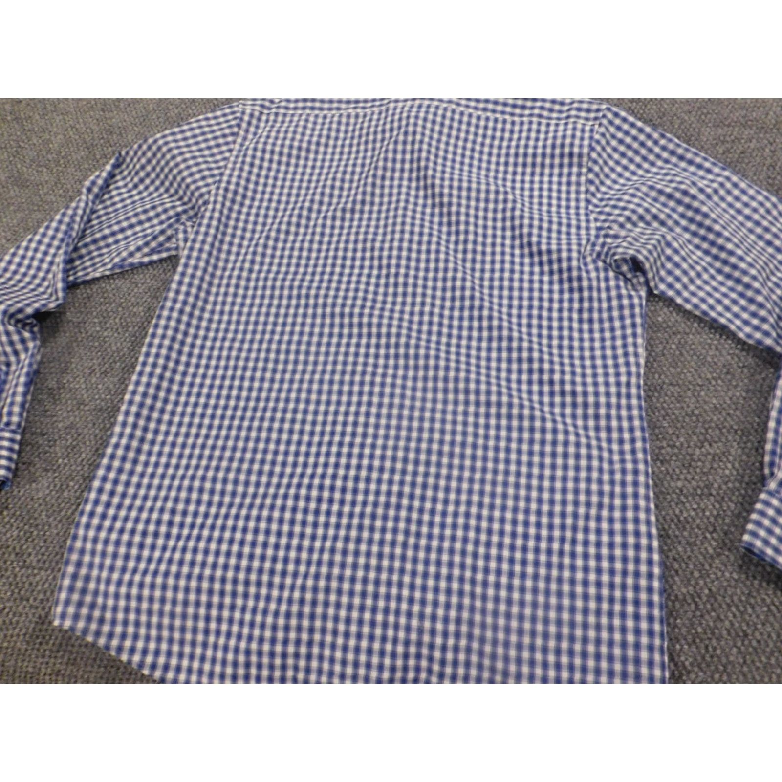Tallia Tallia Dress Shirt Mens 16.5 Blue Plaid Button Down Casual Regular Cotton Non-Iron Long Sleeve Barrel Cuff N/A Size US XL / EU 56 / 4 - 7 Thumbnail