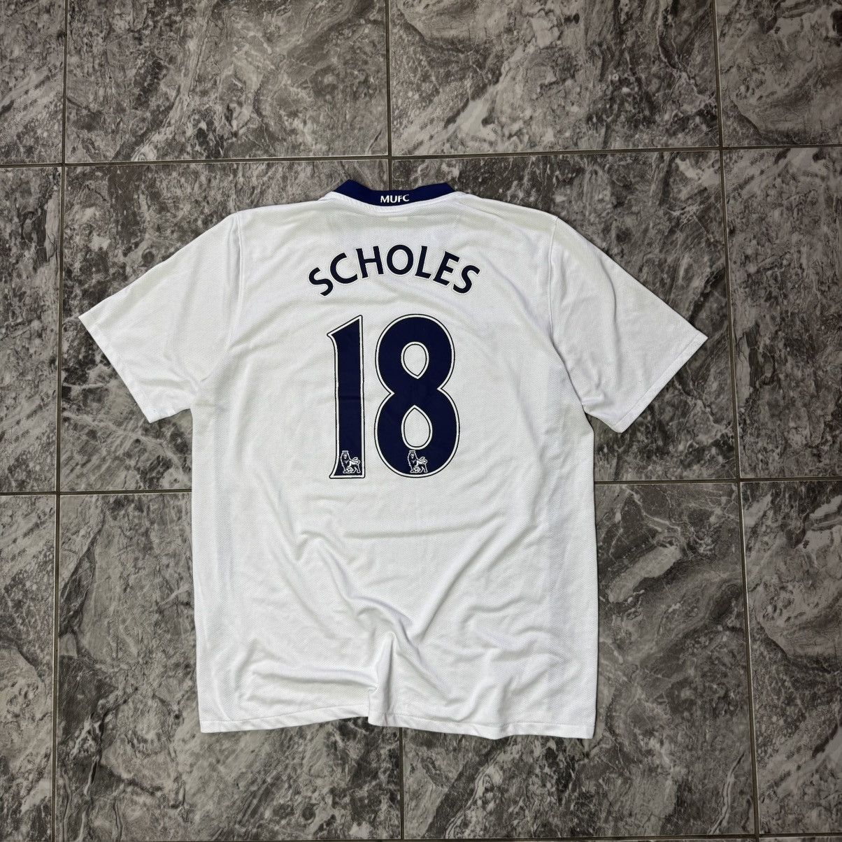 Nike Nike Manchester United Scholes 18 Away Football Shirt 2008 Size US L / EU 52-54 / 3 - 1 Thumbnail