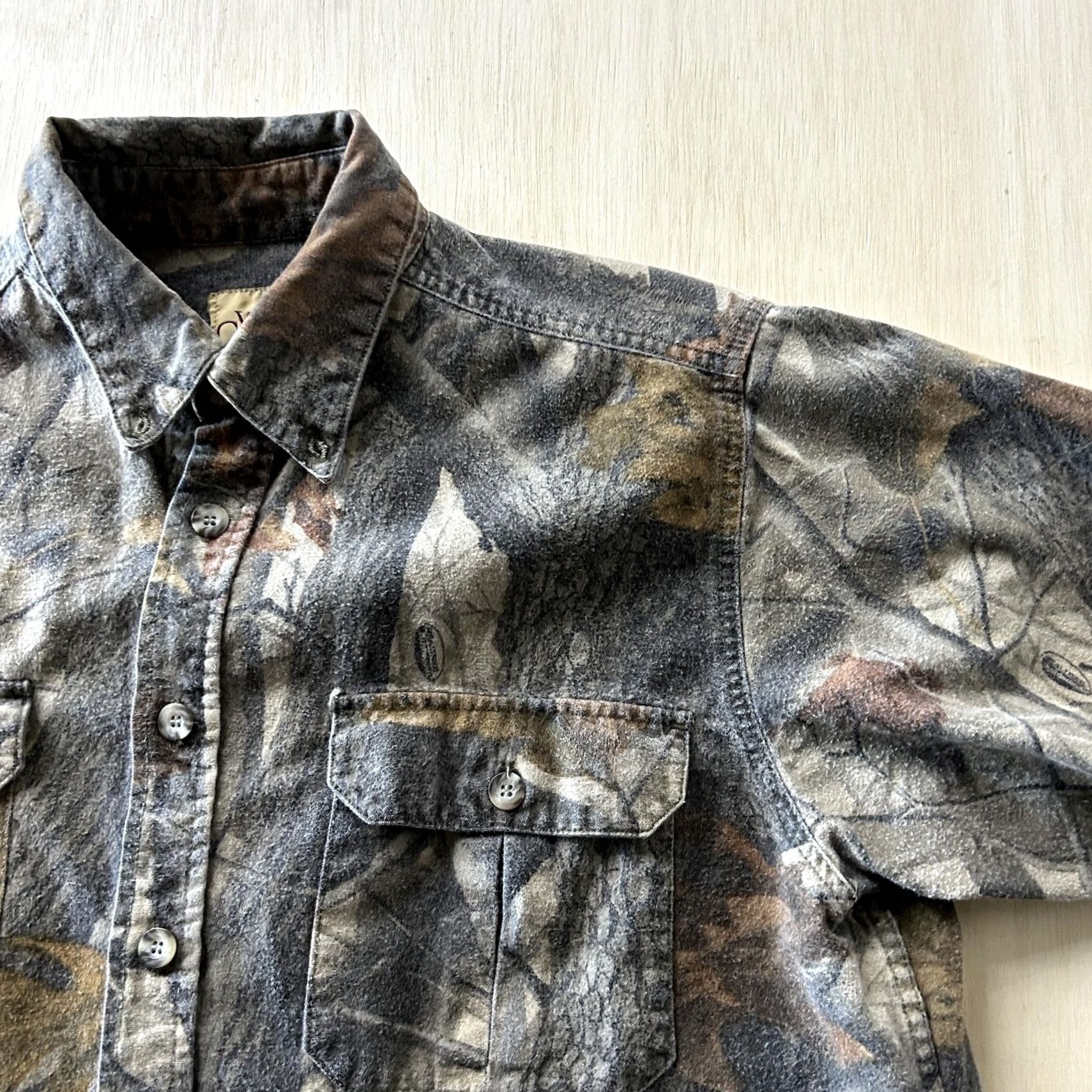 Vintage VINTAGE Wells Creek Shirt Mens XL Camouflage Flannel Short Sleeve Button Up Hunting Size US XL / EU 56 / 4 - 3 Thumbnail