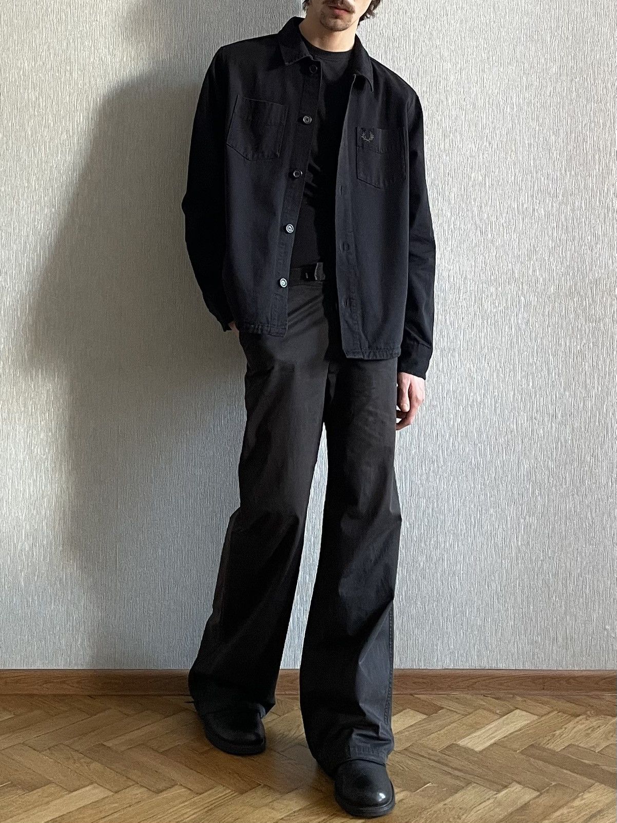 Fred Perry Fred Perry: A Navy Blue Denim Overshirt / Jacket Size US L / EU 52-54 / 3 - 5 Thumbnail