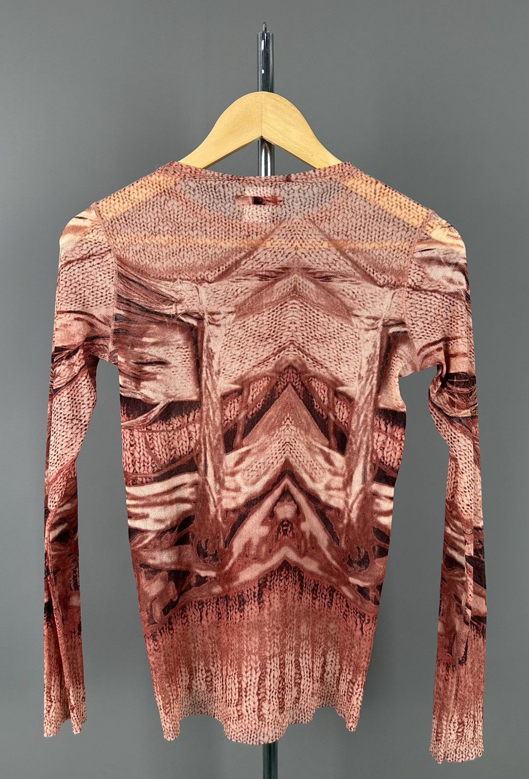 Jean Paul Gaultier Jean Paul Gaultier - 90’s Mesh Top Optical Illusion Cardigan Size M / US 6-8 / IT 42-44 - 5 Thumbnail