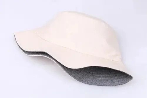 Japanese Brand Solid Color beige Foldable Bucket Hat Size ONE SIZE - 2 Thumbnail