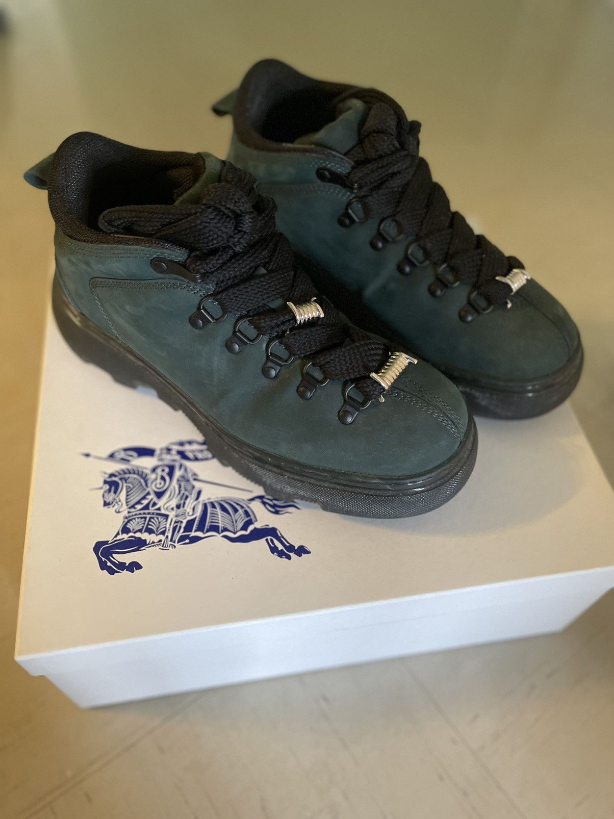 Burberry Burberry Dark Green Men’s Trek Boots Size 42 Size US 9.5 / EU 42-43 - 1 Thumbnail