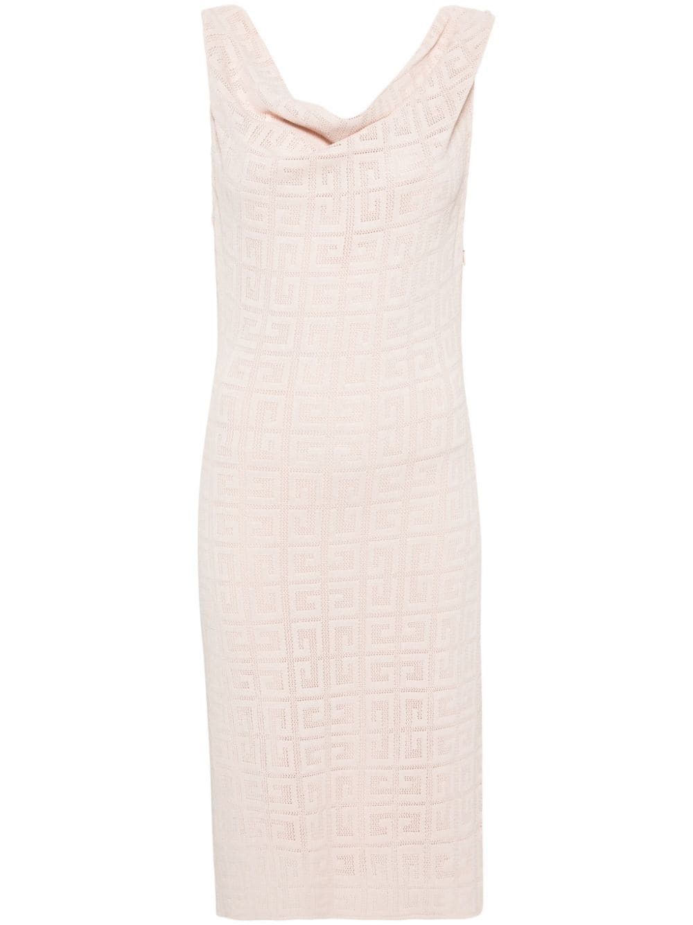 Givenchy o1srvl11e0125 4G-Patterned Midi Dress in Beige Size M / US 6-8 / IT 42-44 - 1 Thumbnail