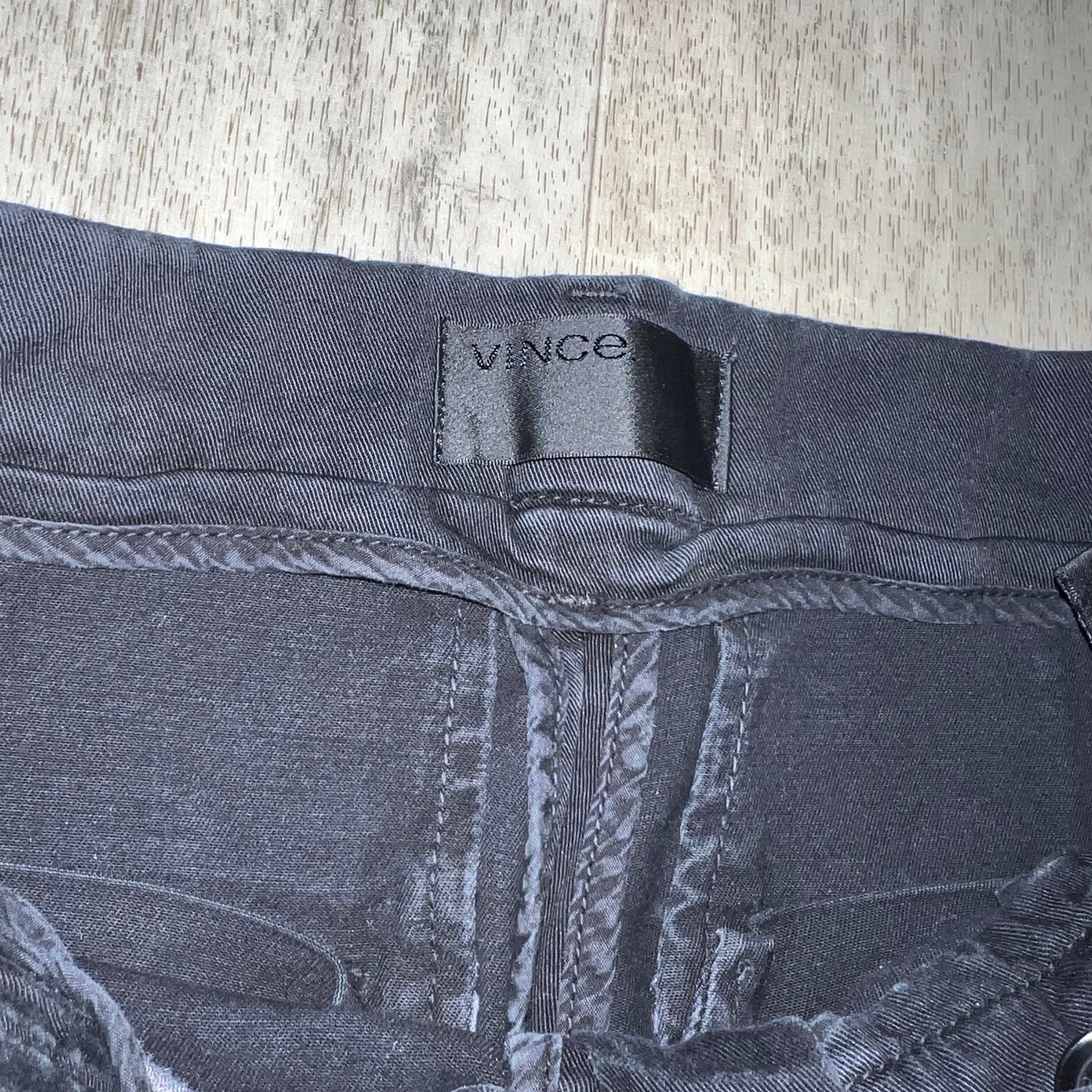 Vince Vince. Straight Leg Faded Black Skinny Pants Grunge Style Je Size 27" / US 4 / IT 40 - 8 Thumbnail