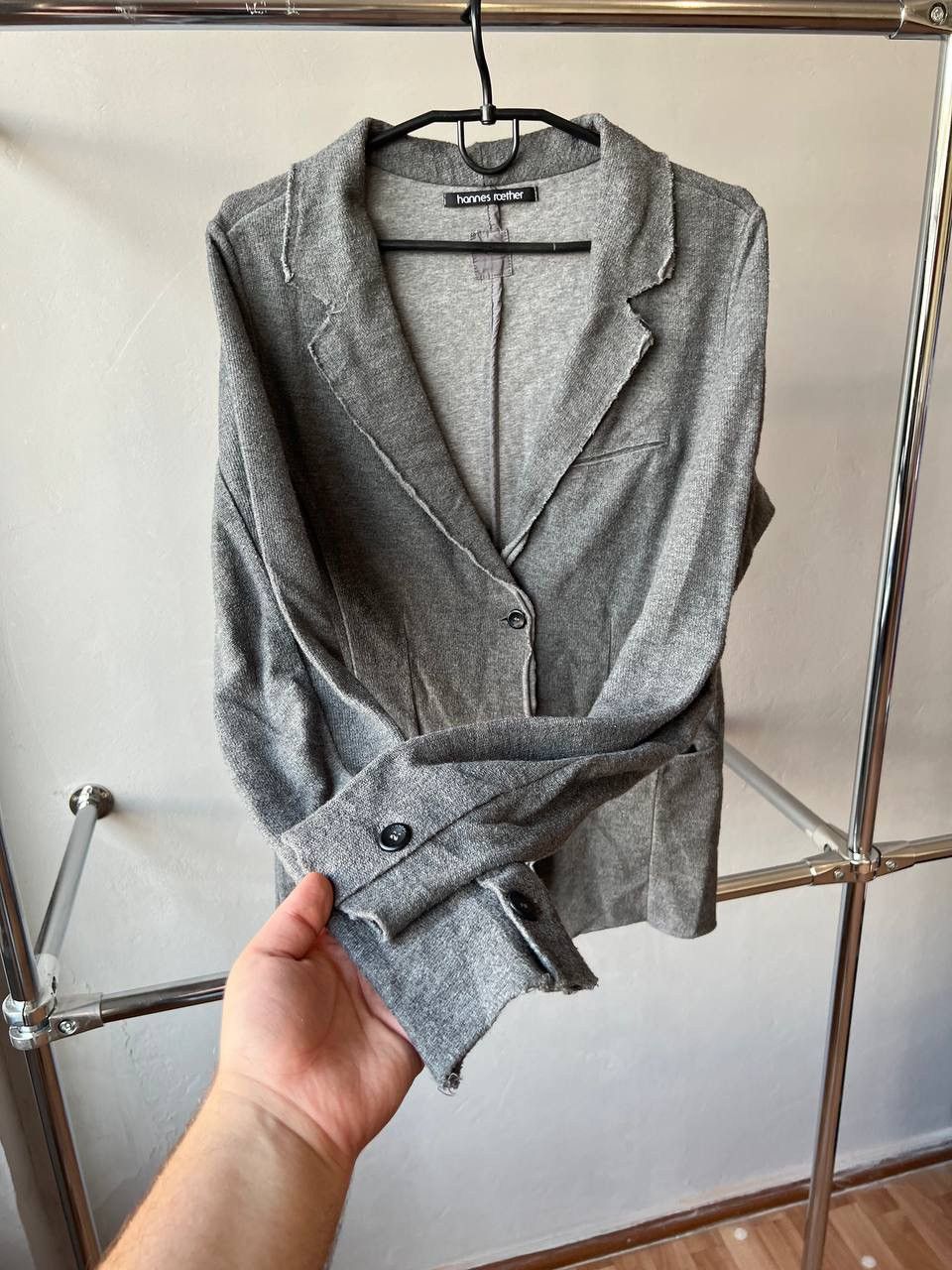 hannes roether HANNES ROETHER WOMAN GRAY AVANT GARDE BLAZER JACKET SIZE S Size S / US 4 / IT 40 - 6 Thumbnail