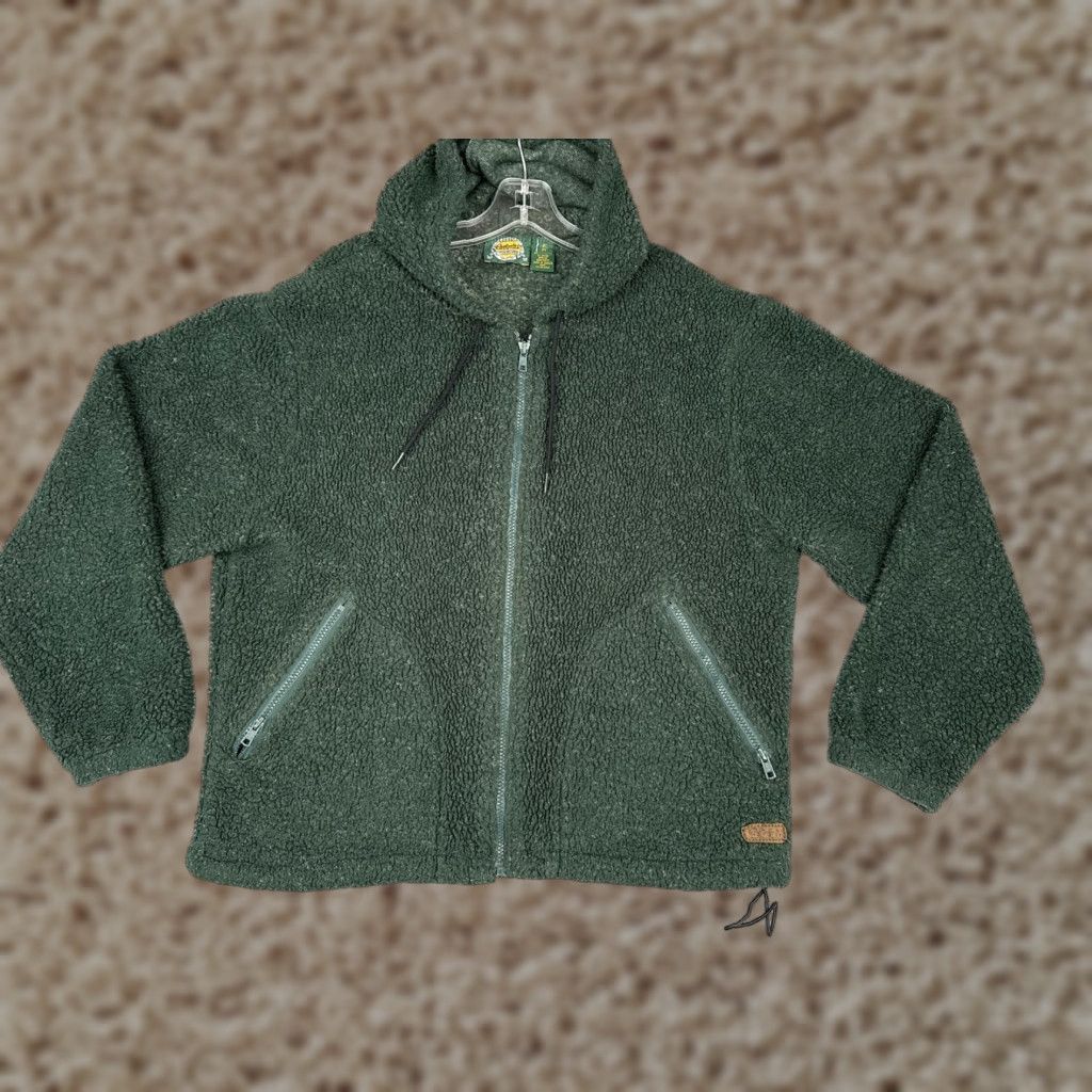 Vintage Cabela's For Women Jacket Green Sherpa Fleece Full Zip Hooded Pockets M Size M / US 6-8 / IT 42-44 - 1 Thumbnail