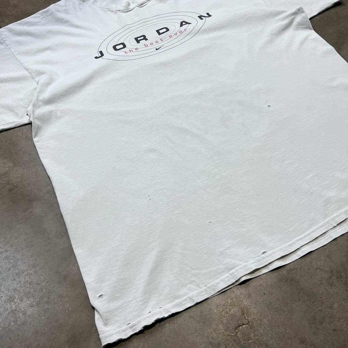 Jordan Brand × Nike × Vintage Vintage 90s Nike Jordan Graphic Tee Last Shot The Best Ever Size US XXL / EU 58 / 5 - 5 Thumbnail