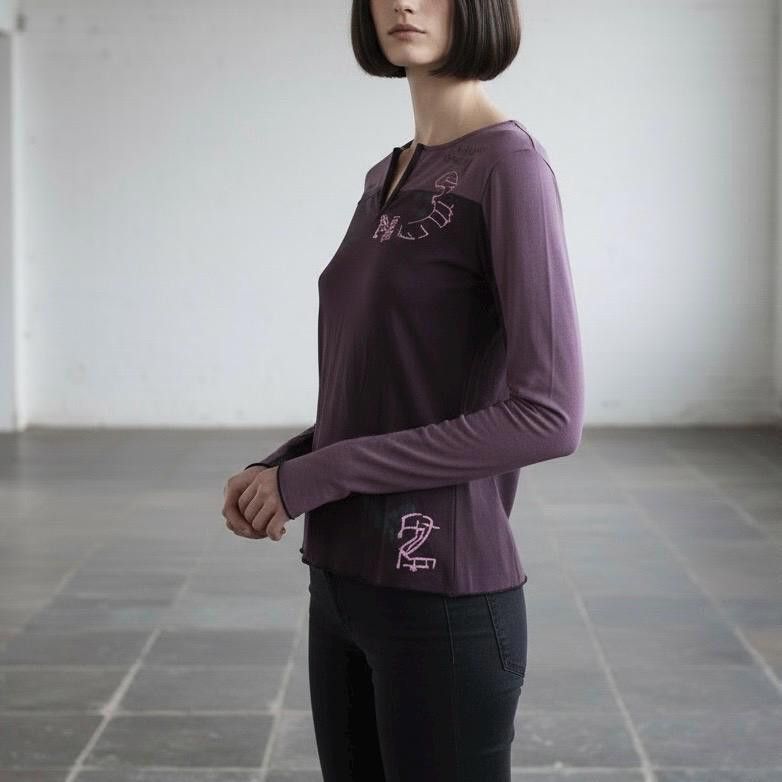 Other The Cop Copine Two Coloured Purple Top Size ONE SIZE - 3 Thumbnail