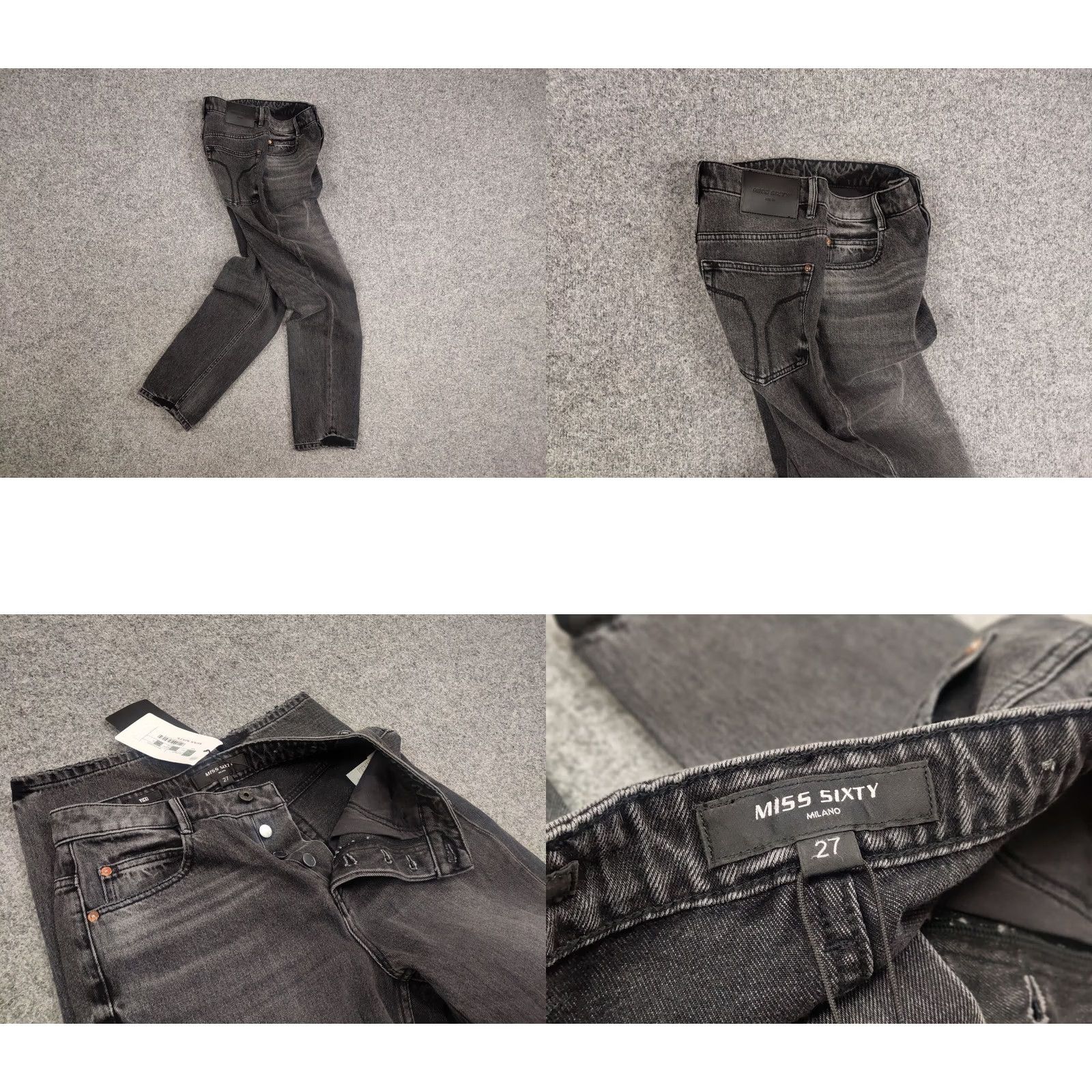 Miss Sixty Miss Sixty Vicki Mom Jeans Women 27 Gray Denim 5-Pocket Distressed Vintage 90s Logo Style Size 27" / US 4 / IT 40 - 8 Thumbnail