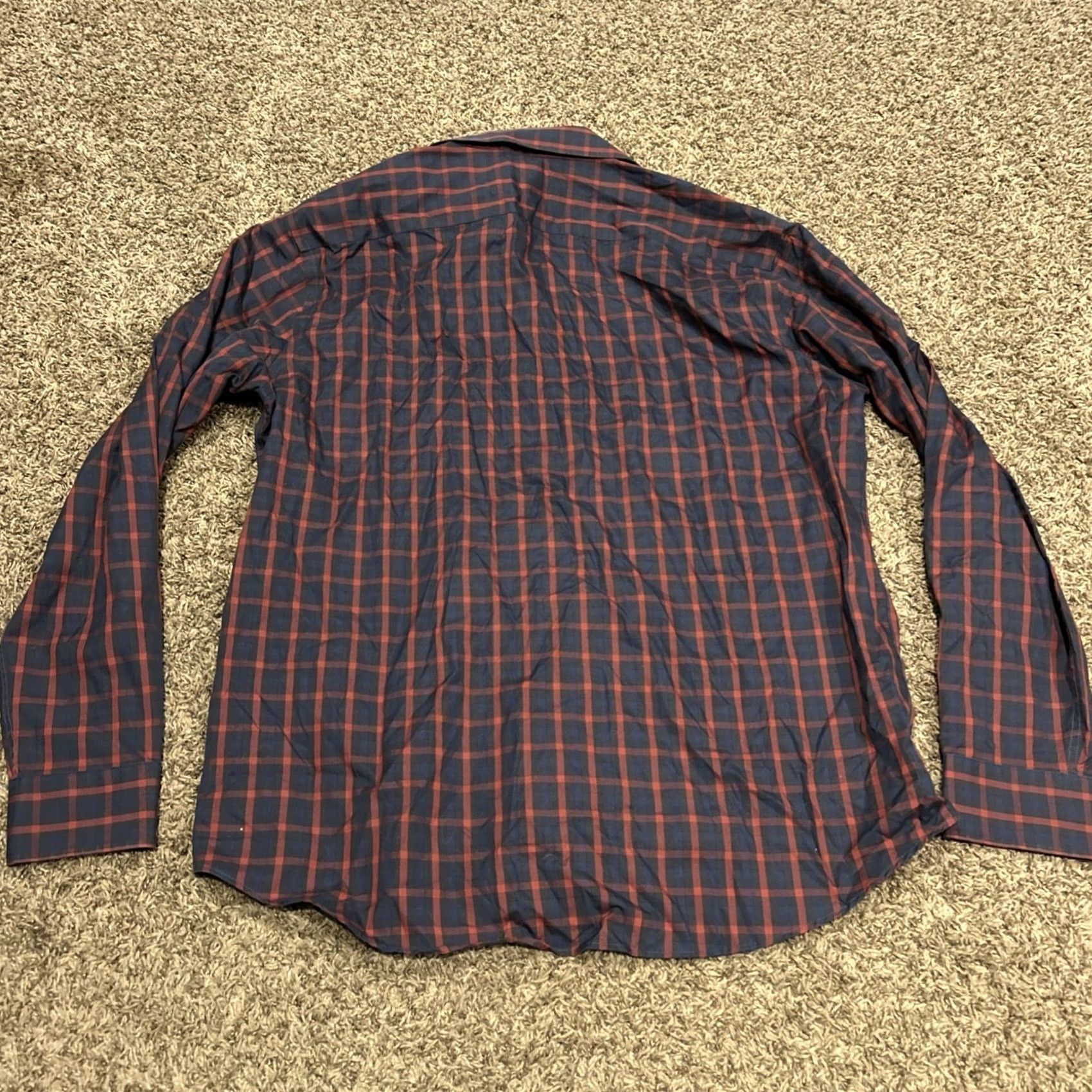 Egara Egara Shirt Adult XL Multicolor Slim Fit Non Iron Check Button Up Mens Size US XL / EU 56 / 4 - 3 Thumbnail