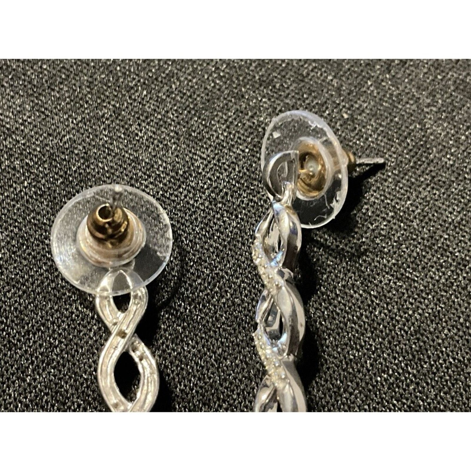 Other 925 WDC Diamond & Sapphire Dangle Post Earrings Size ONE SIZE - 6 Thumbnail