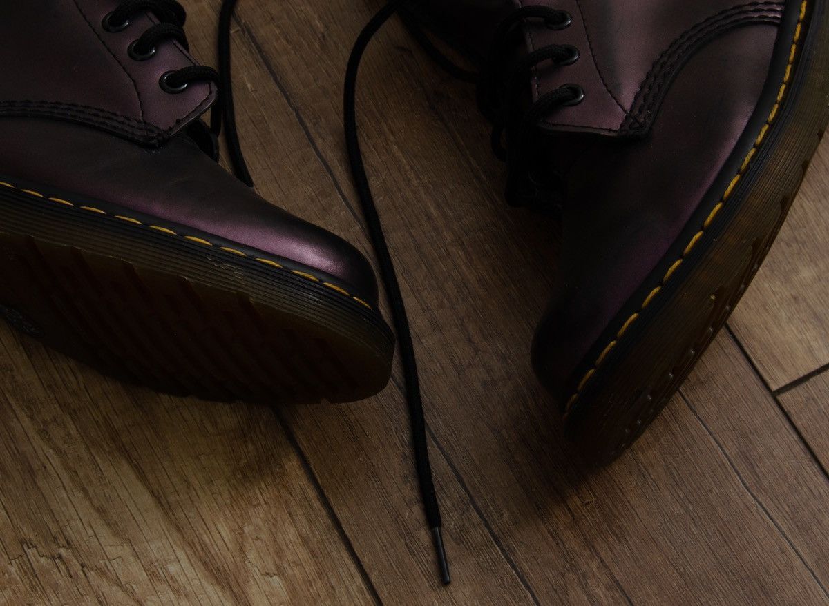 Dr. Martens Dr.Martens 7157 Violet Metallic Leather High Boots Shoes Size US 5 / IT 35 - 3 Thumbnail