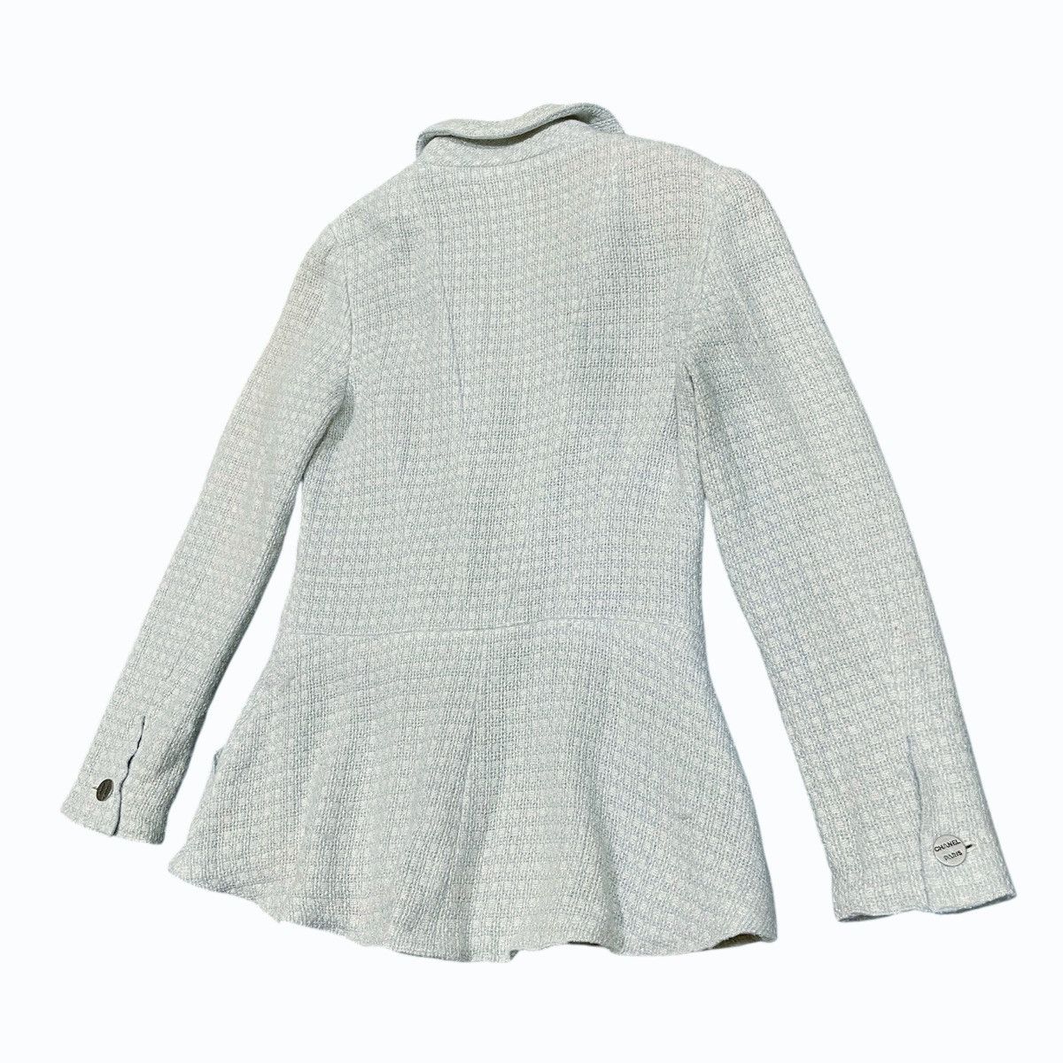 Chanel Chanel Light Blue/Beige Tweed Jacket Size L / US 10 / IT 46 - 6 Thumbnail